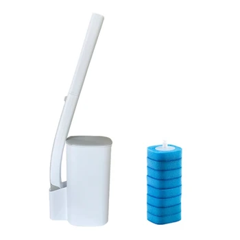 Toaletă de unică folosință Perie Mâner Lung Toilet Bowl Cleaner Bagheta Ușor de a Înlocui Dropship
