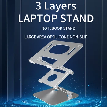Trei Picioare Strat de Birou Stand Notebook-Suport de Calculator Suport de Telefon din Aliaj de Aluminiu Regla Răcire Suport pentru Macbook
