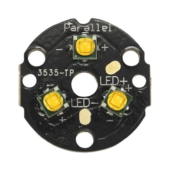 Triple C35 Aur Galben 3535 cu LED-uri SMD pe 20mm DTP Cupru MCPCB Paralele 3 x Led-uri Lanterna DIY Șirag de mărgele