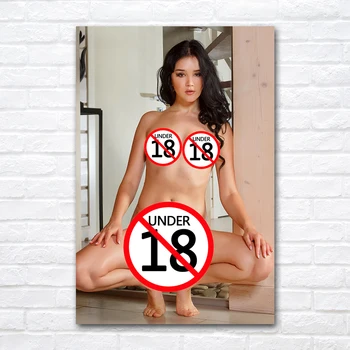 Tânără Sexy Nud Corpul Panza Pictura Necenzurat Art Printuri Poze de Perete pentru Bar Hotel Home Decor Cameră