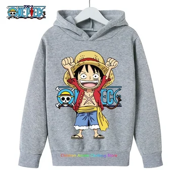 Una Bucata Hanorac Copii Tricou Anime Luffy Hanorac Copii Haina Copii Băieți Fete Îmbrăcăminte Sudaderas Toamna Pulover Cald