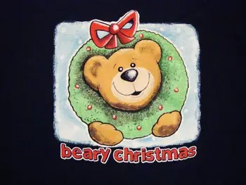 Ursulețul Ornament de Crăciun Xmas Holiday copil drăguț pui de urs Tricou XL