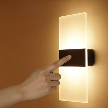 USB Reîncărcabilă Touch Dimmer Lampă de Perete Senzor de Mișcare Acasă, de Interior, Lămpi de Perete Dormitor Patul de Iluminat Moderne Nordice Lumina de Noapte