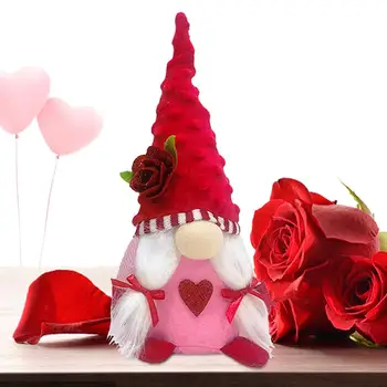 Valentine Gnomi De Pluș Manual Amuzant Fără Chip De Păpușă Dragoste Rudolf Pluș Gnome Pentru Cadouri De Ziua Îndrăgostiților Acasă Decor Petrecere