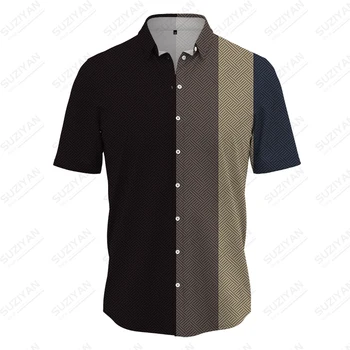 Vara nou tricou cu dungi împletit 3D imprimate camasa barbati casual stil național men ' s cămașă de moda de stradă pentru bărbați tricou