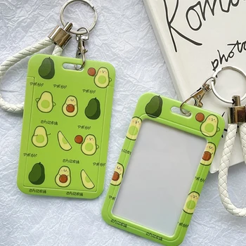 Verde Avocado Fructe Breloc DIY Telefon Mobil Curele aparat de Fotografiat USB Carte de IDENTITATE Insigna Titularul Breloc curea Curea