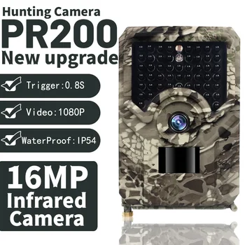 Vânătoare Camera Foto Capcana PR-200-PRO HD 1080p 16MP faunei Sălbatice Viziune de Noapte 120 Grade Traseu Video Scouting Joc