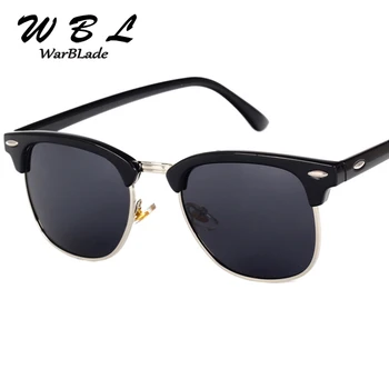 WarBLade Bărbați de Înaltă Calitate Clasic de Brand Polarizat ochelari de Soare pentru Femei Jumătate Metal Oglindă Unisex Ochelari de Soare UV400 2019