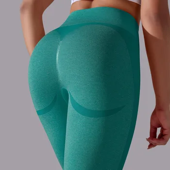 Wyplosz Pantaloni pentru Femei de Îmbrăcăminte de Sport cu dungi Jambiere de Fitness Sport Comprima Yoga Strans de Talie Mare fără Sudură Față Zâmbitoare Piersic Hip
