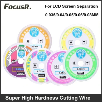 XUAN HOU 0.035/0.04/0.05/0.06/0.08 MM*100M Fir de Aur Pentru Telefon Touch Screen LCD Linia de Tăiere de Separare Separator Instrumentul de Reparare