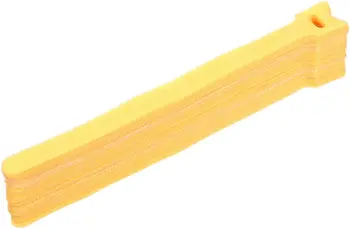yoeruyo Reutilizabile Cablu Cravate,8 Inch Cârlig și Buclă de Cablu Wrap,Galben Curea Ajustabilă 30buc