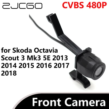 ZJCGO CVBS 480P 170° Zona Orb Obiectiv Fisheye Auto Camera video Frontală pentru Skoda Octavia Scout 3 Mk3 5E 2013 2014 2015 2016 2017 2018