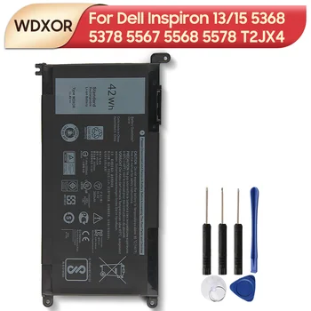 Înlocuire Baterie Laptop WDXOR P61F001 Pentru Dell Inspiron 13 5368 5378 7368 15 5567 5568 5578 T2JX4 WDXOR Serie 42Wh