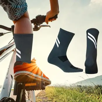 Șosete Ciclism Înalt De Reflexie Anti Miros De Funcționare Șosete Sportive Umiditate Wicking Respirabil Sosete Lycra Pentru A Rula Drumeții